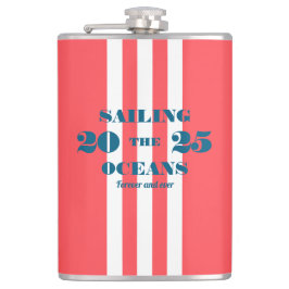 Cantil Nautical Party Vinyl Wrapped Flask