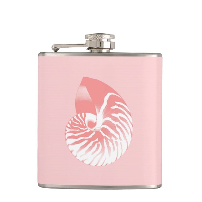 Cantil Nautilus - coral rosa e branco (Frente)