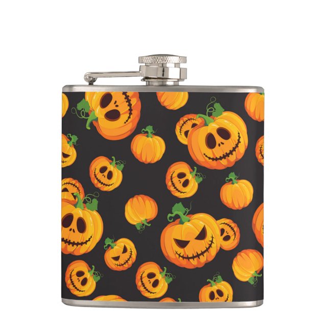 CANTIL NEGRO COM PUMPKINS SPOOKY ORANGE HALLOWEN (Frente)