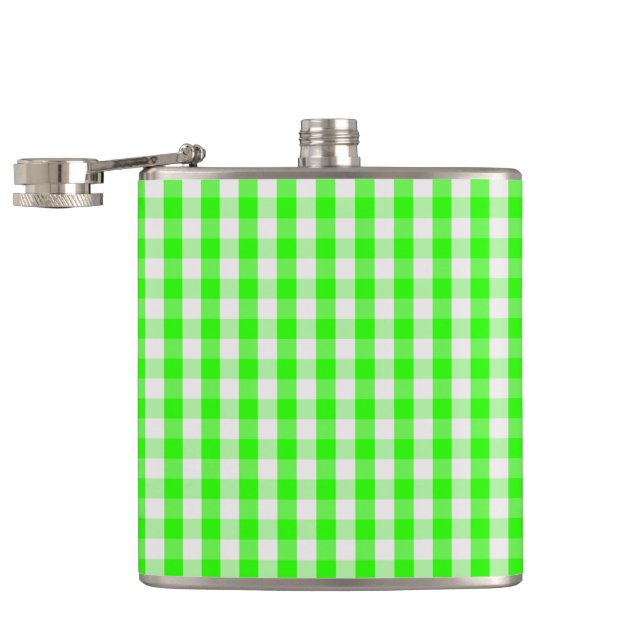 Cantil Neon Green Gingham Patterno de Shirley Taylor (Aberto)