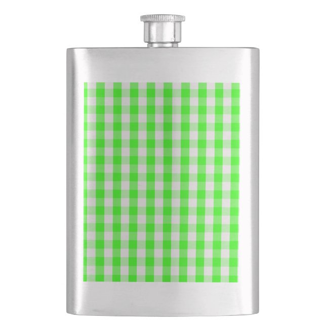 Cantil Neon Green Gingham Patterno de Shirley Taylor (Frente)