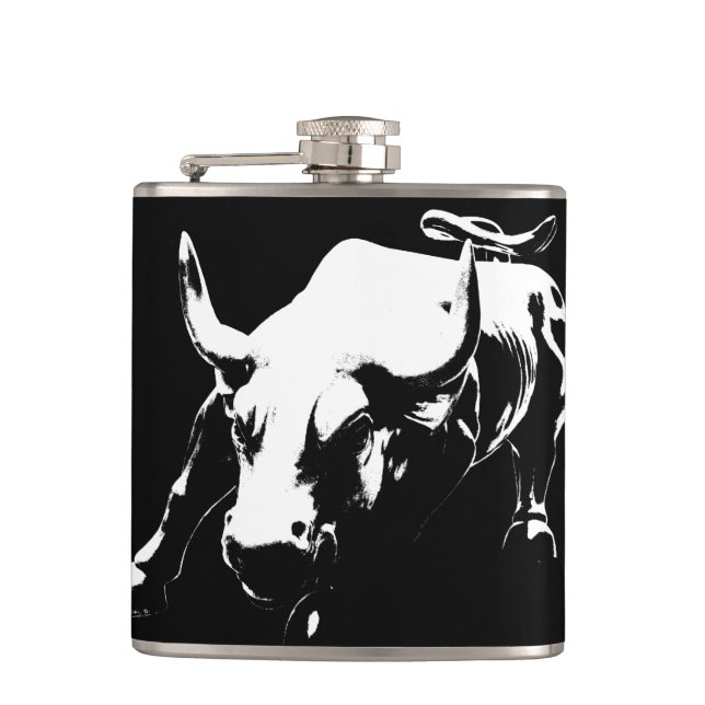 Cantil New York Flask NYC Souvenir Bull Statu Flask (Frente)