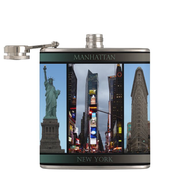 Cantil New York Souvenir Flask New York Souvenir Flask (Aberto)
