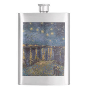 Cantil Noite Estrelada sobre o Rio Rhone por Vincent Van 