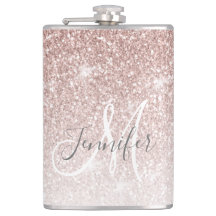 Noiva com Brilho Rosa Dourado Feminino Monograma