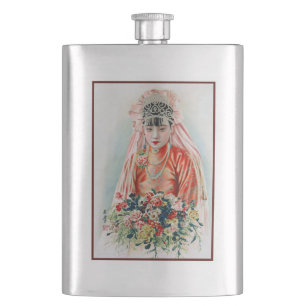 Cantil Noiva de Vermelho em Casamento Chinês em Xangai