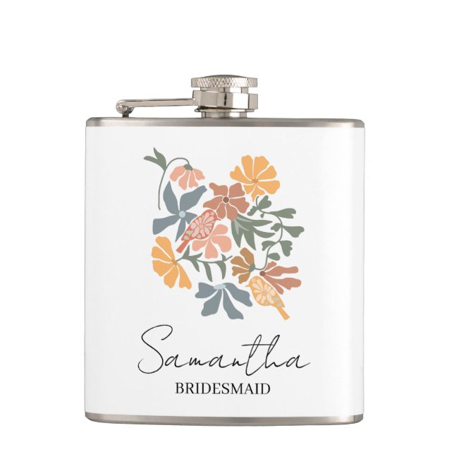Cantil Noiva Personalizada Flor Boho Casamento (Frente)