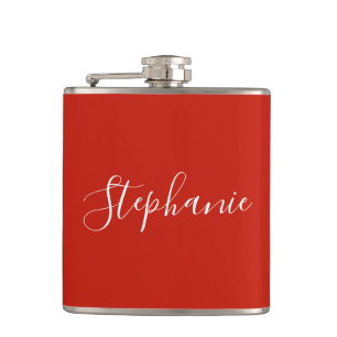 Cantil Noiva Personalizada Nome Monograma Vermelho Desped