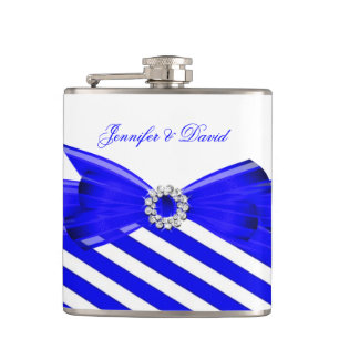 Cantil Noivado de Casamento Real Blue Stripe White