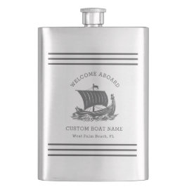 Cantil Nome de Barco Personalizado Moderno Náutico & Logo