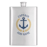 Nome do Capitão Ancoragem Náutica Estilo Dourado L