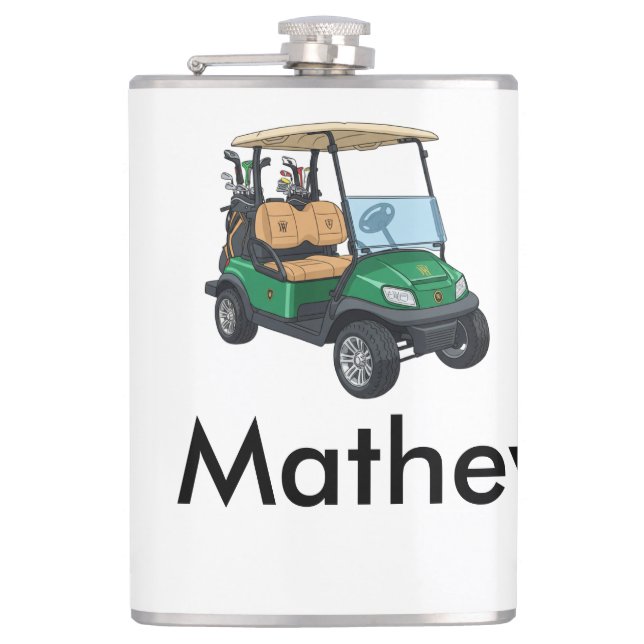 Cantil nome do carro de golfe verde presentes para menino (Frente)