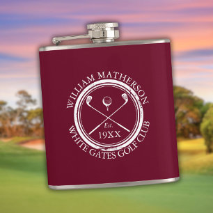 Cantil Nome do Clube Burgundy Vermelho Personalizado