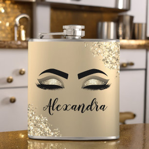 Cantil Nome do Monograma do Minigráfico Glitter Dourado