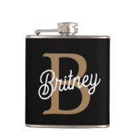 Nome do Monograma Elegante Moderno Script Dourado