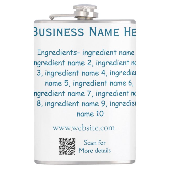 Cantil Nome dos ingredientes adiciona nome comercial webs (Frente)
