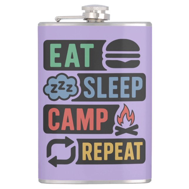 Cantil Nome e Cor Personalizados de Acampamento (Frente)