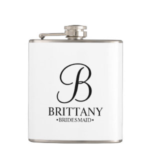 Cantil Nome e Monograma da Bridesmaid Personalizada