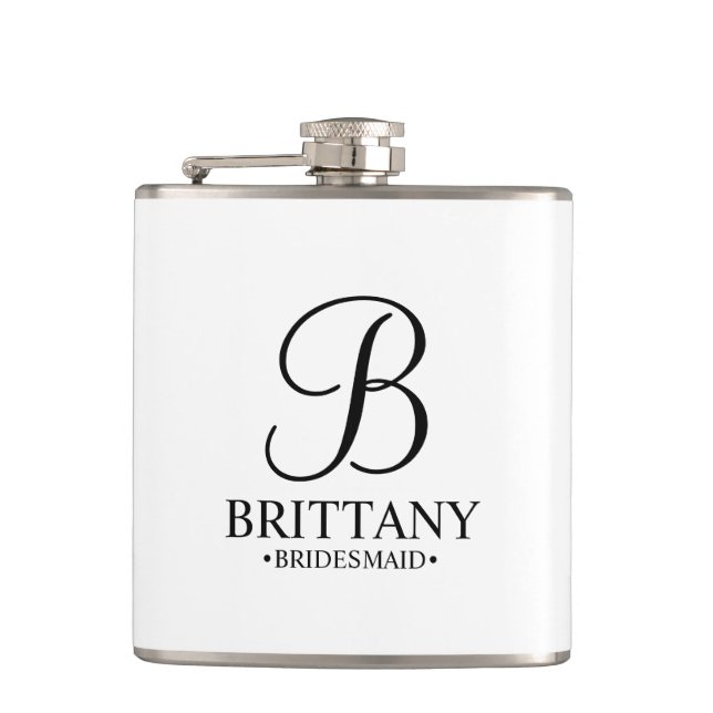 Cantil Nome e Monograma da Bridesmaid Personalizada (Frente)