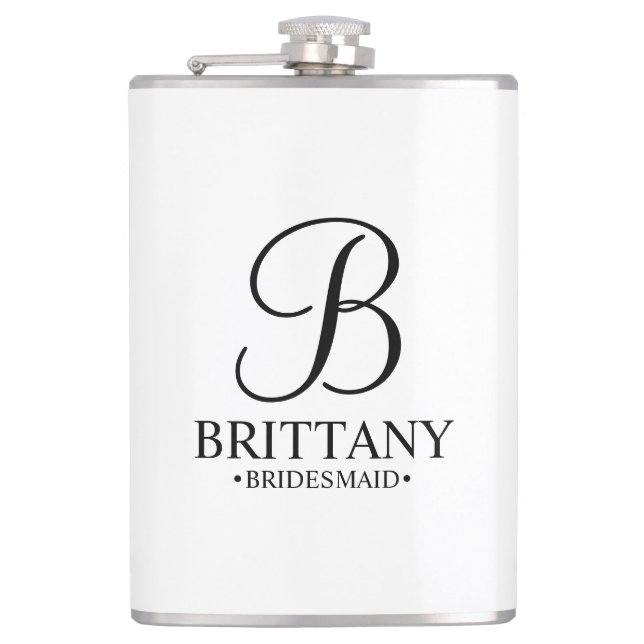 Cantil Nome e Monograma da Bridesmaid Personalizada (Frente)