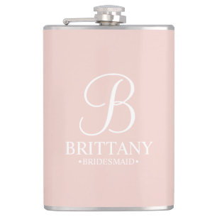 Cantil Nome e Monograma da Bridesmaid Personalizada