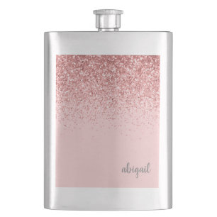 Cantil Nome Monograma Personalizado com Glitter Rosa Páli