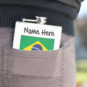 Cantil Nome Personalizado Bandeira Brasileira Brasil