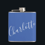 Cantil Nome Personalizado de Script Minimalista - Azul<br><div class="desc">Sinalizador de nome de tipografia de script minimalista em azul francês</div>