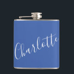 Cantil Nome Personalizado de Script Minimalista - Azul<br><div class="desc">Sinalizador de nome de tipografia de script minimalista em azul francês</div>