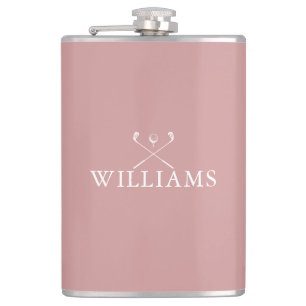 Cantil Nome Personalizado Dusty Rose Pink Tacos de Golfe
