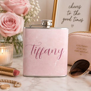 Cantil Nome Personalizado em Mármore Rosa