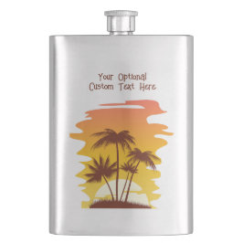 Cantil Nome Personalizado Ilha Tropical Sunset