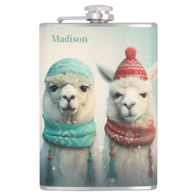 Cantil Nome Personalizado Llamas de inverno (Frente)