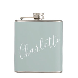 Cantil Nome Personalizado Minimalista em Azul Empoeirado
