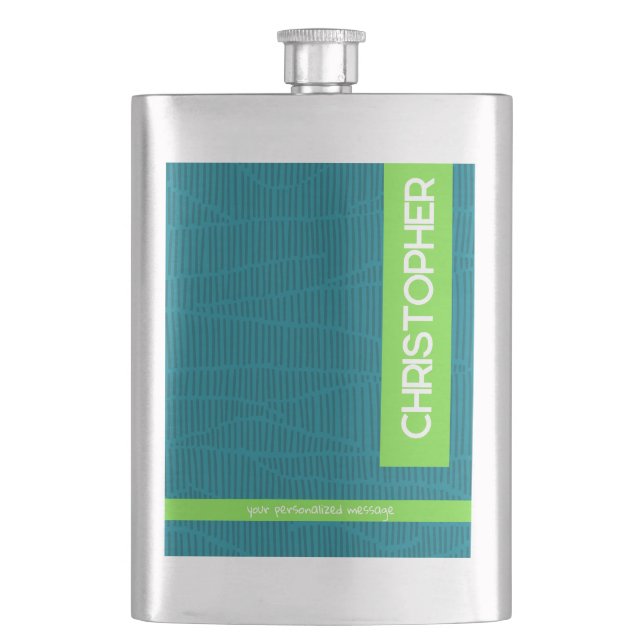 Cantil Nome Personalizado Moderno Verde (Frente)