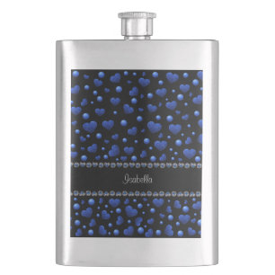 Cantil Nome personalizado, padrão de brilho cardíaco azul