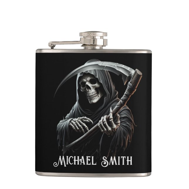 Cantil Nome Personalizado Personalizado Black Grim Reaper (Frente)