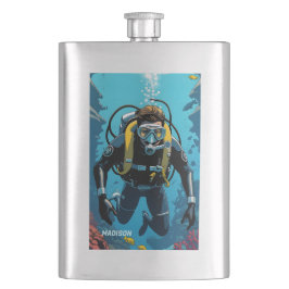 Cantil Nome personalizado Scuba Diver