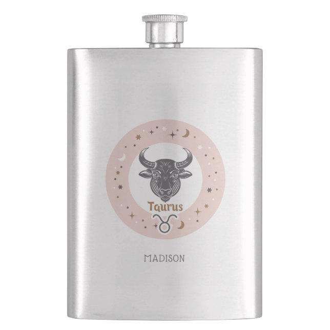 Cantil Nome Personalizado Sinal Zodiac Taurus (Frente)