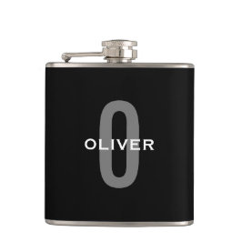 Cantil Nome Preto Cinza Branco Monograma Personalizado