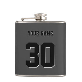 Cantil Número e nome personalizados preto simples