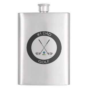 Cantil Número um PAI, Dia do Pai Legal Golfe Flask