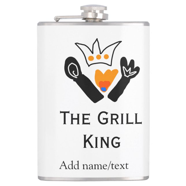 Cantil O cozinhar de texto do nome da adição de churrasco (Frente)