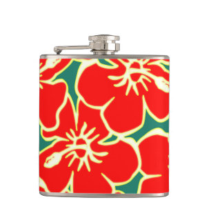 Cantil O hibiscus vermelho floresce Luau havaiano
