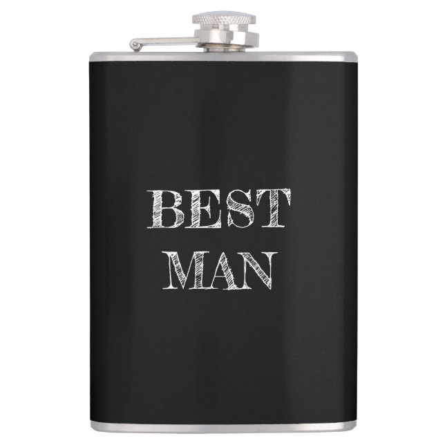Cantil O Melhor Homem Naufrágio Negro Whisky Flask (Frente)