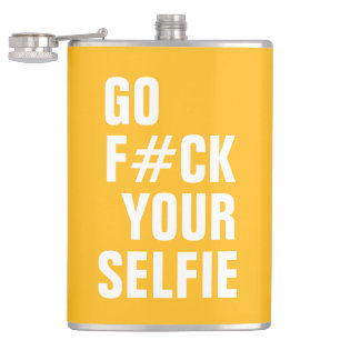 Cantil O seu monograma personalizado SELFIE e frasco de c