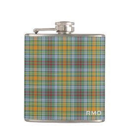 Cantil O'Brien Tartan Monograma Verde e Xadrez Laranja