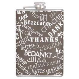 Cantil Obrigado Texto Flask Multi-Language - Suas Cores
