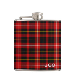 Cantil O'Connell Tartan Monograma, Xadrez Vermelha e Pret