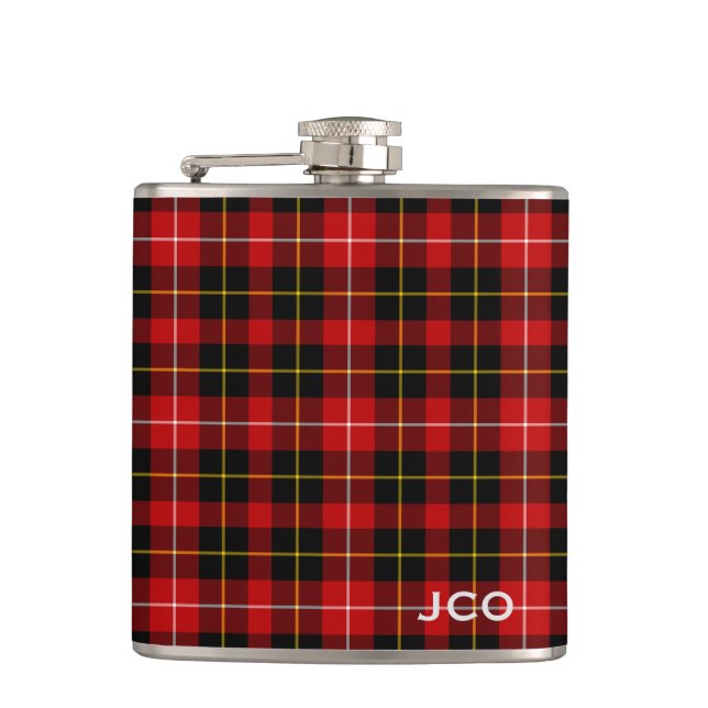 Cantil O'Connell Tartan Monograma, Xadrez Vermelha e Pret (Frente)